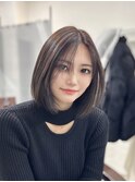 春先取りメルティカラー+収まる韓国ボブを似合わせカット