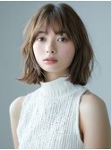 ☆オリーブグレーココアベージュ小顔クラゲヘアー/黒髪/髪質改善