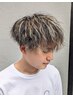メンズカット+メッシュカラー+特殊パーマ(ツイスト／スパイラル)　￥21450～