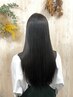 縮毛矯正+カット+ミルボン3stepトリートメント　￥25300↓