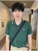 毛流れハンサムショートラフスタイルメンズアップバング