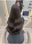ダークグレージュブラウン×くびれヘア[夏/レイヤーヘア仙台]