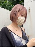 ペールピンクイエベ春ブリーチダブルカラー