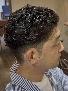 ヘアスペースブルーム エボリューション 庄内店(HAIR SPACE BLOOM evolution) 庄内店メンズパーマ】ショートカーリーパーマ（ウェットセット）