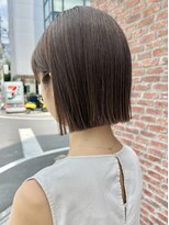 オーガニック アトリエ 大宮(organic+atelier)&nbsp;冬の切りっぱなしボブ◎大人アッシュ×前髪なし30代
