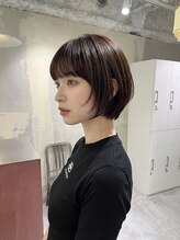 《韓国ボブ》SNSで話題の"今っぽさ"を、梅田で。#韓国ボブ#シースルーバング#ミルクティーカラー#韓国ヘア