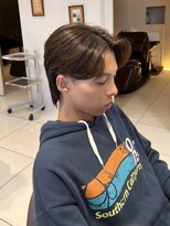 ダブルアール(RR MEN'S SALON)&nbsp;MEN’S/リバースセンターパート/ニュアンスパーマ/由比ヶ浜
