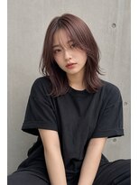 ヘアーサロンクレオ(CREO) ミディアム×ピンクブラウン