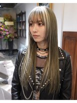 グッドフェローズ キタホリエ(GoodFellas kitahorie) ハイトーンバレイヤージュで魅せるロングレイヤーブリーチ艶感