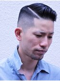 セミウエットネープレスサイドパートジェントルマンフェード