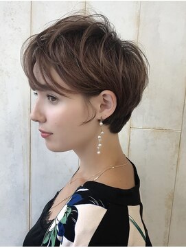 サンド 銀座(sand) 似合わせカットアシメブルージュヴェールウェーブショート