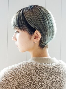 アルバム 銀座(ALBUM GINZA) グリーンショート_アースカラーくびれヘア_ba313051