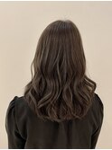 小顔セミウェットウェーブ×アッシュベージュ