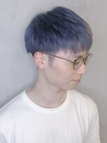 フランクスバーバーリザーブ 人形町店(FRANK’S BARBER RESERVE) マッシュスタイル×ホワイトブルーアッシュ