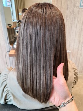 ラクヘアー 上福岡店 髪質改善ハリウッドTR透明感カラーストレートツヤ髪ナチュラル