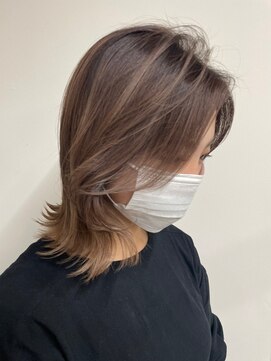 ベルクープス 天王寺店(Belle Coupes) 【BelleCoupes】エアタッチバレイヤージュ ハイライトグレージュ