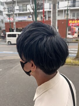 ハイレート 坂戸店(Hairate) マッシュカット×ブルー系カラー