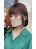 大人なグレージュイヤリングカラー