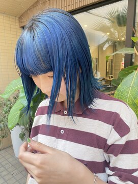 ジーナ 福岡天神(Zina) 【ブリーチ】Blue color☆