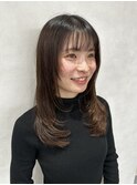 ロングセミロング韓国レイヤーワンカールミディアムレイヤー横浜