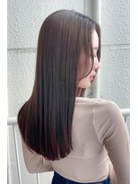 ヘアーズ ベリー 下大利店(hairs BERRY) ★おくレイヤー姫カットシアーカラー似合わせストレートセミディ