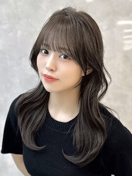 マウル 栄(MAEUL) 韓国ヘア　セミロング　グレージュカラー