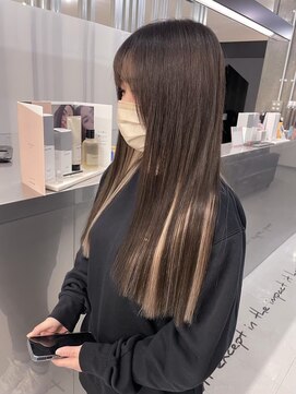 キング(K!ng) ハイライトカラーミルクティーベージュケアブリーチダブルカラー