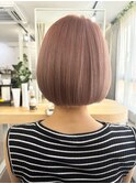 ACNE ペールピンク ストレートボブ