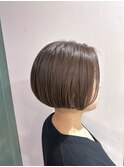 前下がりボブ/ショートヘア/白髪ぼかし/髪質改善/大人かわいい