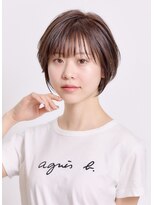 ミチオ ノザワ ヘアサロン ギンザ(Michio Nozawa HAIR SALON Ginza)&nbsp;前髪あり小顔くせ毛カバーベージュカラー丸みショートボブヘア♪