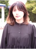 乾かすだけで決まる顔まわりにレイヤーを入れた大人ロブヘアー