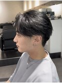 ニュアンスパーマダウンパーマ黒髪韓国マッシュツーブロック