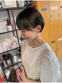 大人ショートボブ丸みショートカットマッシュショート前髪あり