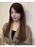 ロング定番ロングヘアピンクブラウン