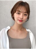 韓国ヘア レイヤーカット くびれヘア &nbsp;アプリコットオレンジ"