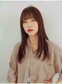 美髪/ナチュラルストレート/前上がりスタイル