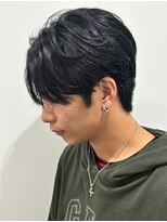 ヒュイル バイ ニアウ(Hwyl by Niau) メンズマッシュセンターパートスパイラルパーマニュアンスパーマ