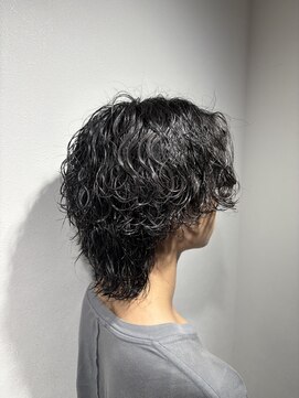 ハイプ 名古屋栄(HYPE) センターパートウルフ×波巻きパーマ(名古屋/栄/メンズ)