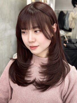 ジィルム(XELM) 韓国レイヤーカット/ブリーチ/レイヤーカット/ハッシュカット