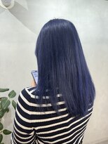 エイト プラット 渋谷2号店(EIGHT plat)&nbsp;ネイビーブルー　ブリーチカラー　10/17