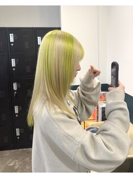 ソル オモテサンドウ 表参道 青山(SOL . OMOTESANDO) ホワイトブロンド×ブロックカラー