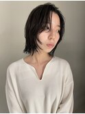 【抜け感◎】アンニュイなボブウルフ