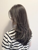 ムード(MOOD,)&nbsp;着物ヘア/大人ガーリー/ダークアッシュ/似合わせカット/銀座駅