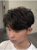 奈良シャドウパーマセンターパートルーズパーマ波巻きスパイラル