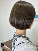 51. 髪質改善/ショートボブ/ミニボブ/艶髪/グレージュ