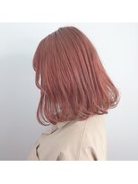 アヴァンス 京橋店(AVANCE)&nbsp;韓国風オレンジピンク×ワンカールボブ