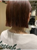 bibito ブラッドオレンジ 外ハネ切りっぱなしフレンチボブ