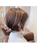 カタチがキレイな丸みくびれショートボブ・◎30代40代50代60代