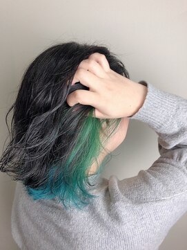 ヘアサロンエム 大宮東口(HAIR SALON M) デザインカラー/厚めバング/ローライト/スリークボブ