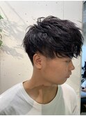 MITSU】マッシュショートレイヤー×セミウェット×ツーブロック